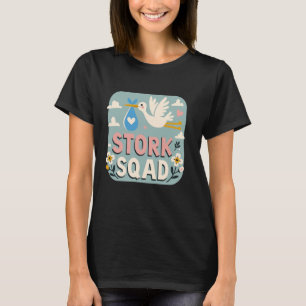 Stork Squad Verloskundige Verpleegkundige Matching T-shirt