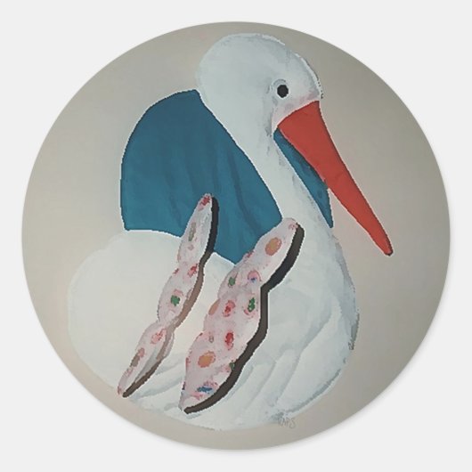 Stork Storks Baby Newborns Sticker (Voorkant)