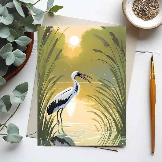 Stork Swamp | Everglades National Park Watercolor Briefkaart