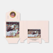 STORK TWIN BABY GIRL SHOWER PINK GEM MONOGRAM BEDANKDOOSJES (Uitgevouwen)