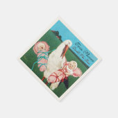 STORK TWIN BABY GIRL SHOWER SERVETTEN (Hoek)
