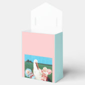 STORK TWIN BABY SHOWER BLUE GEM STONE MONOGRAM BEDANKDOOSJES (Geopend)