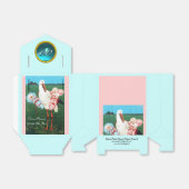 STORK TWIN BABY SHOWER BLUE GEM STONE MONOGRAM BEDANKDOOSJES (Uitgevouwen)