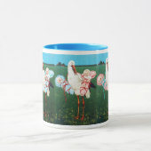 STORK TWIN BABY SHOWER, roze, Blauwgroen blauw Mok (Midden)