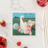 STORK TWIN BABY SHOWER SERVET (Insitu)