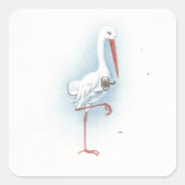 Stork Vierkante Sticker (Voorkant)