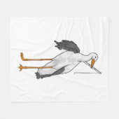 Stork Vist Fisher Gevist rod Fleece Deken (Voorkant (Horizontaal))