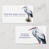 Stork vroedvrouw of doula geboorte ondersteuning d contactkaartje (Voorkant / Achterkant)