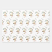 Stork Wildflower Ribbon Baby shower Inpakpapier Vel (Voorkant 2)