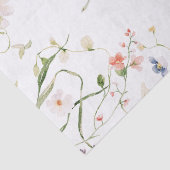 Stork Wildflower Ribbon Baby shower Tissuepapier (Detail)