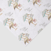 Stork Wildflower Ribbon Baby shower Tissuepapier (Detail)