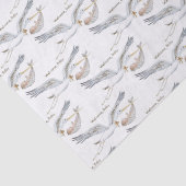 Stork Wildflower Ribbon Baby shower Tissuepapier (Detail)