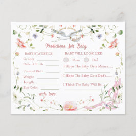 Stork Wildflower Ribbon Baby shower voorspellingen