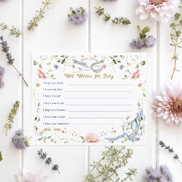 Stork Wildflower Ribbon wenst advies Kaart