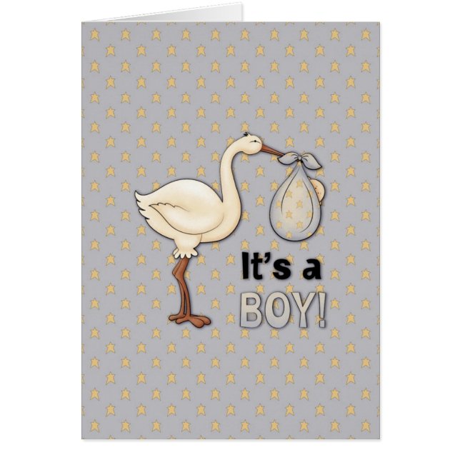 Stork with Baby Boy (Voorkant)