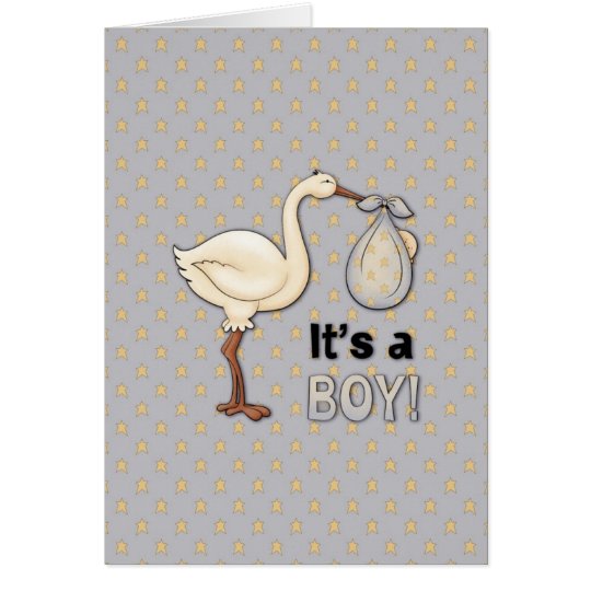 Stork with Baby Boy Briefkaarten 0