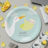 Stork Yellow Bundle Baby shower Papieren Bordje