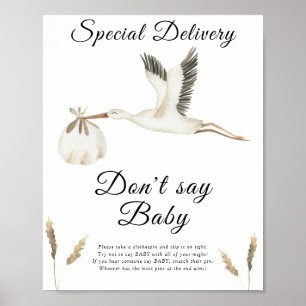 Stork - Zeg geen baby-Poster Poster