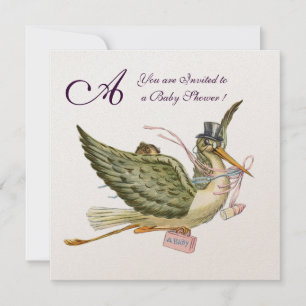 STORKMONOGRAM, goudmetaal Kaart