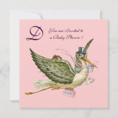 STORKMONOGRAM, goudmetaal Kaart (Voorkant)