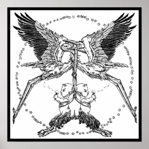 Storks en satellieten poster