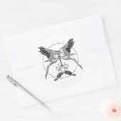 Storks en satellieten ronde sticker (Envelop)