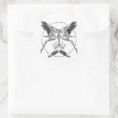 Storks en satellieten ronde sticker (Tas)