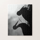 Storks Silhouette, Jigzaag Puzzle Legpuzzel (Verticaal)