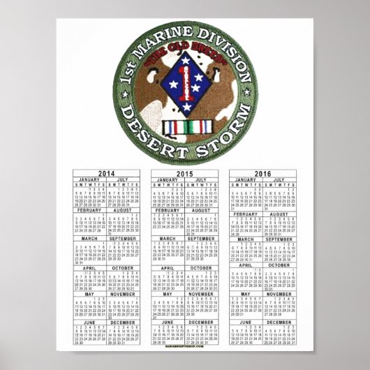 storm 1e MARIENE DIVISION DESERT Poster (Voorkant)