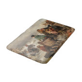 Storm aan de kust (door Rudolf Jordan) Badmat (Gekanteld)