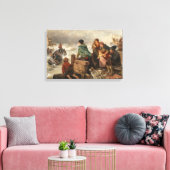 Storm aan de kust (door Rudolf Jordan) Canvas Afdruk (Insitu (Woonkamer))