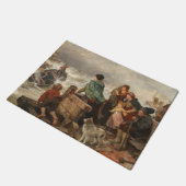 Storm aan de kust (door Rudolf Jordan) Deurmat (Schuin)