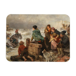 Storm aan de kust (door Rudolf Jordan) Magneet