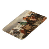 Storm aan de kust (door Rudolf Jordan) Magneet (Linkerzijde)