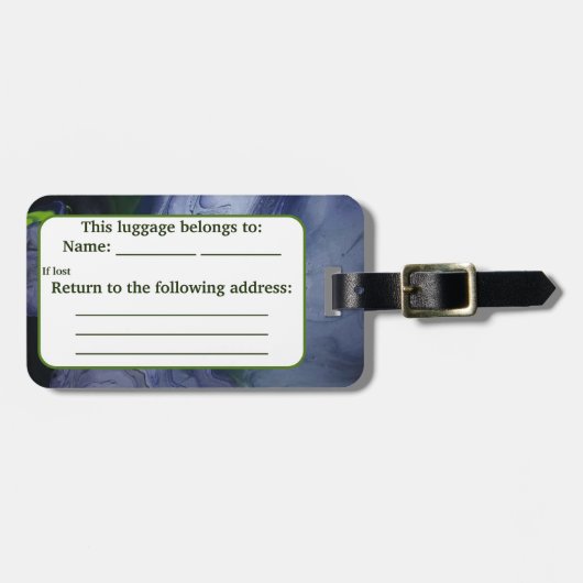 Storm Acryl Pour Geïnspireerd Bagagelabel (Voorkant horizontaal)