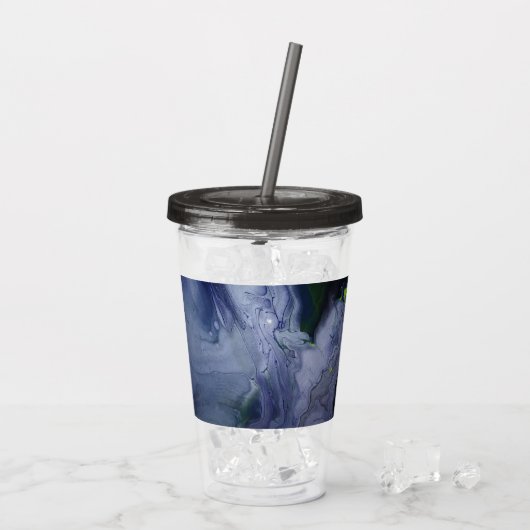 Storm Acrylic Pour Tumbler Acryl Drinkbeker (Achterkant ijs)