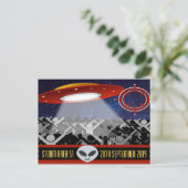 Storm Area 51 populaire meme humor briefkaart (Staand voorkant)