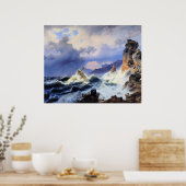 Storm at Sea off Norwegian Coast Poster (Keuken)