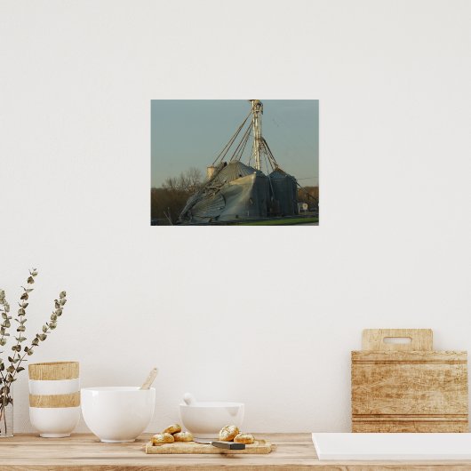 Storm beschadigde korrels poster (Keuken)