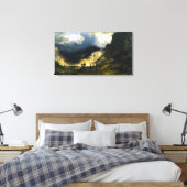 Storm Bierstadt in het Rocky-gebergte Canvas Afdruk (Insitu (Slaapkamer))