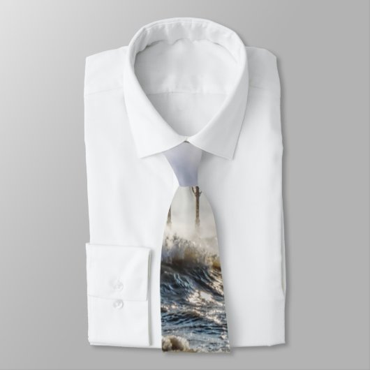 Storm bij de vuurtoren van St Joseph Stropdas (Gebonden)