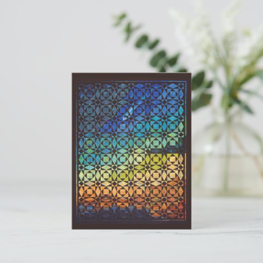 Storm bij Zee Quilt Briefkaart (Staand voorkant)