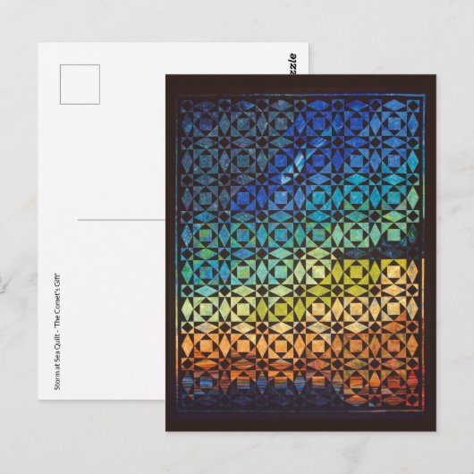 Storm bij Zee Quilt Briefkaart (Voorkant / Achterkant)
