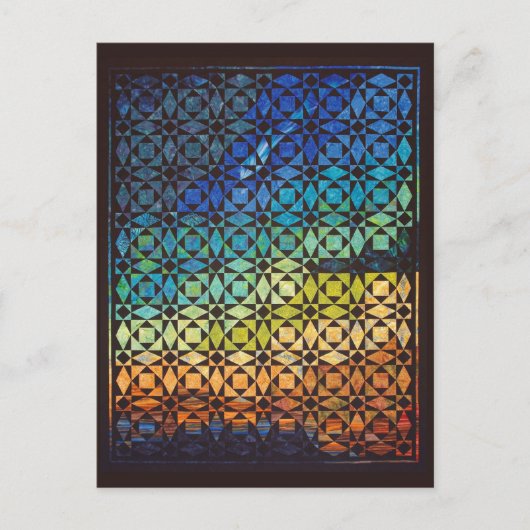 Storm bij Zee Quilt Briefkaart (Voorkant)