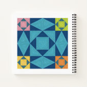 Storm bij Zee Quilt Square-laptop Notitieboek (Achterkant)