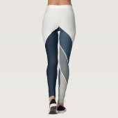 Storm Blauw en Grijs City Summer Home Leggings (Achterkant)