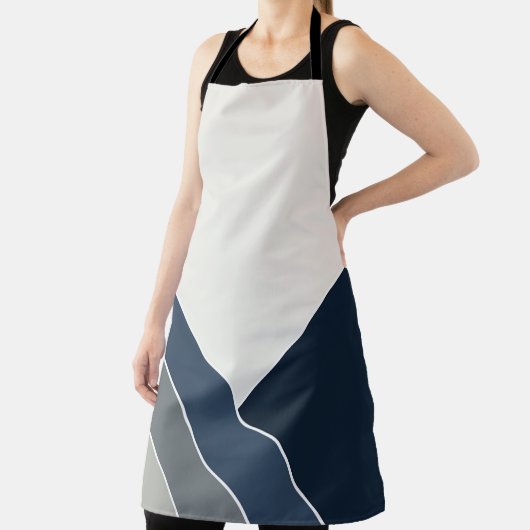 Storm Blauw en Grijs City Summer Home Schort (Insitu)