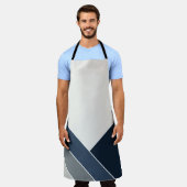 Storm Blauw en Grijs City Summer Home Schort (Gedragen)