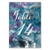 STORM BLAUWE WATERVERF HIBISCUS TROUWTAFEL KAARTEN (Voorkant)