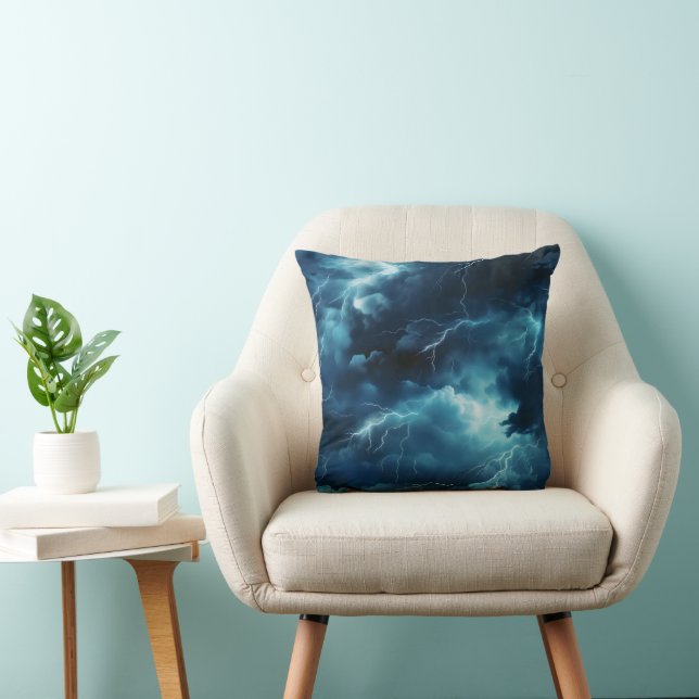 Storm-bliksemstraal Kussen (Stoel)